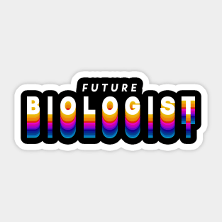 future biologist in gradient color Sticker